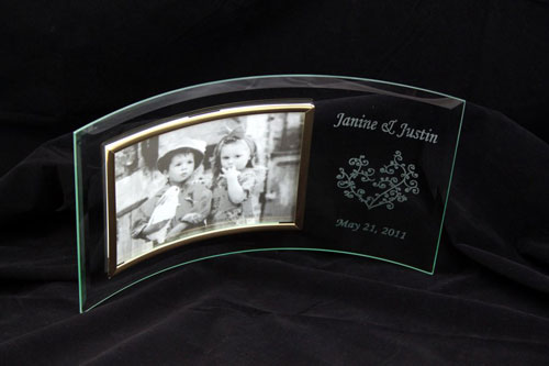 glass engraved photo frame